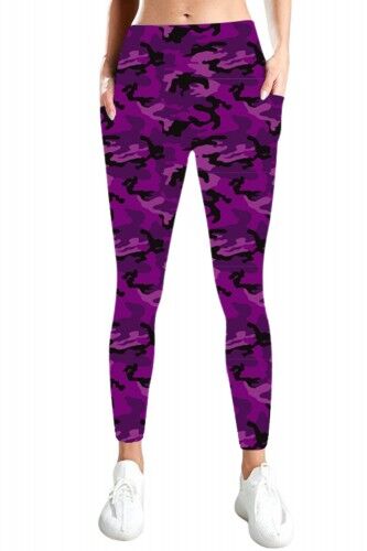Purple Camouflage  - Two Pockets  - Wide Band