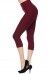 Solid Burgundy Capris - Wide Band 5"